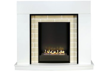 Биокамин в портале Firezo Montana Белый, стандарт