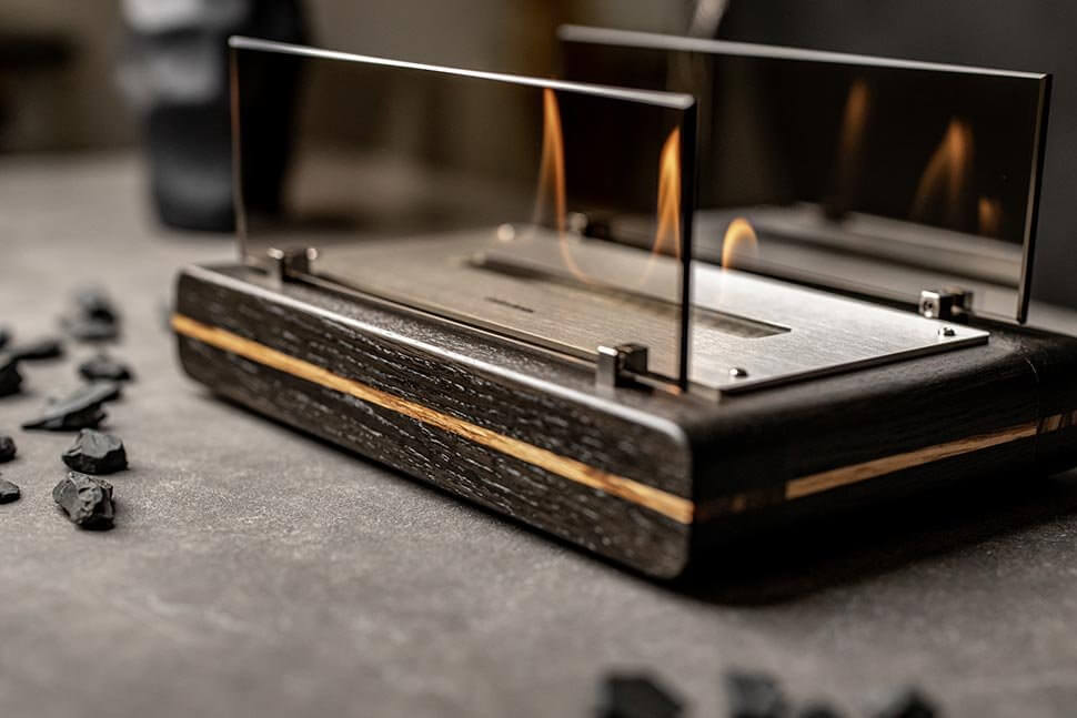 Настольный Биокамин Catterheim LIMITED Blackstrobe Zebrano