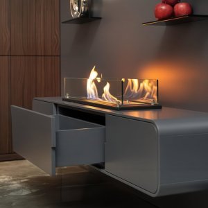 Биокамин встраиваемый в тумбу Steelheat Stand 600