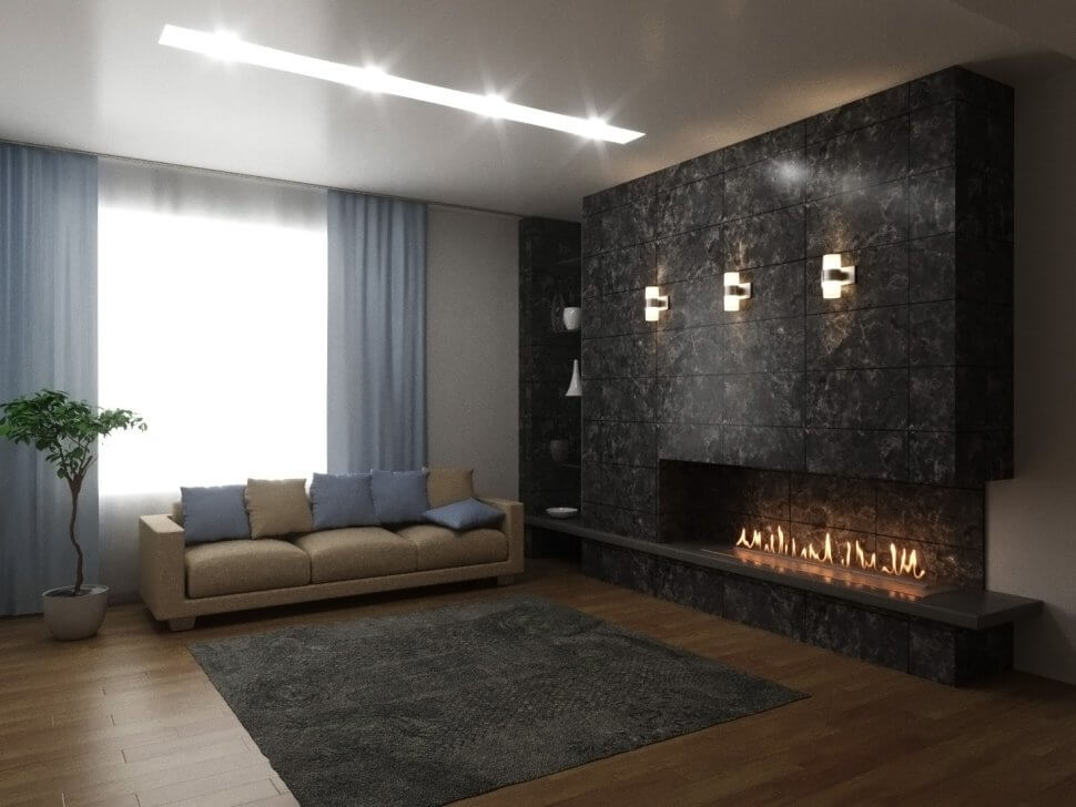 Автоматический биокамин Lux Fire Smart Flame 2000 RC INOX