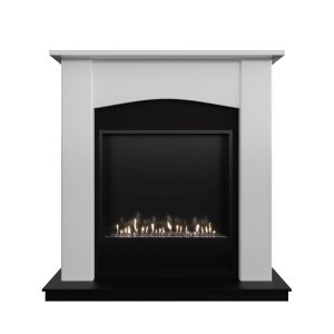 Биокамин в портале Firezo Baltimore Слоновая кость, черный, стандарт