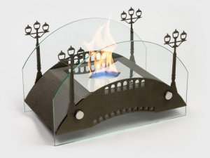 Биокамин настольный Lux Fire Пушкинский мост М (бронза)