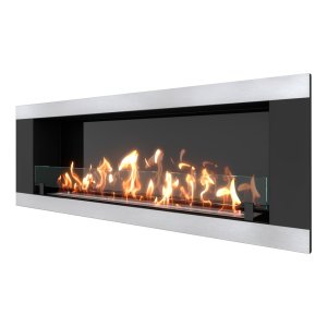 Биокамин встраиваемый SteelHeat LONG-H 1500 XL